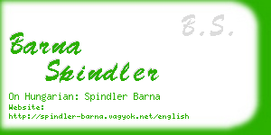 barna spindler business card